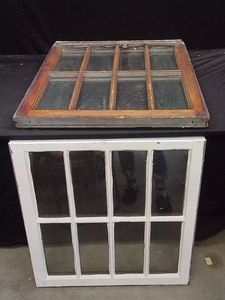 2 VINTAGE  ANTIQUE WINDOWS