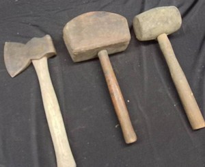 3 ANTIQUE PRIMITIVE TOOLS