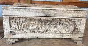 Chinese Hand-Carved Camphor Wood Chest