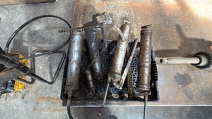 Lot of Vintage Manual Grease Guns & Parts
