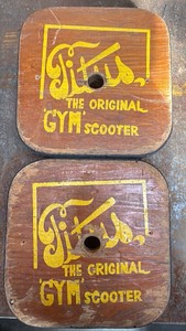 Pair of Titus The Original Gym Scooter Wooden Floor Scooters