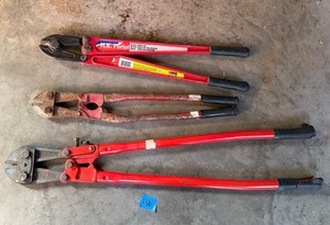Lot of 3 Vintage & Heavy-Duty Bolt Cutters (H.K. Porter & More)