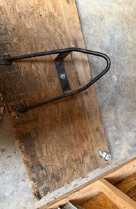 Heavy-Duty Tubular Steel Motorcycle Wheel Chock with Mounting Base