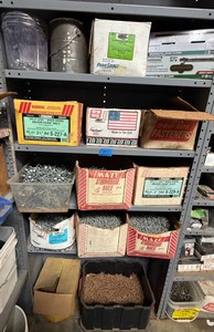 Bulk Lot of Assorted Construction Nails & Fasteners