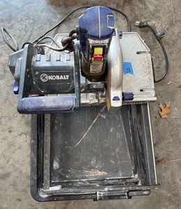 Kobalt Tabletop Wet Tile Saw with Integrated Water Basin