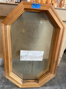Octagonal Etched Glass Window