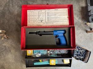 Masterset Powder-Actuated Fastening Tool Lot with Case & Accessories