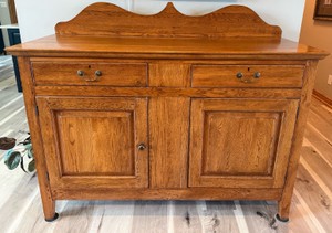 Antique Golden Oak Sideboard Buffet