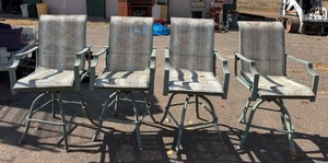 Set of 4 Outdoor Swivel Patio Bar Stools