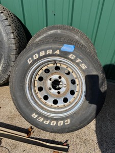 Pair of Vintage Cooper Cobra Radial GT Tires & Steel Wheels