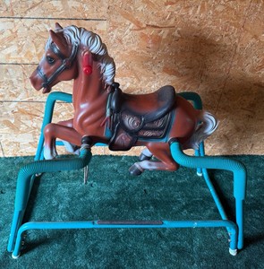 Vintage 1970s Wonder Horse Spring Rocking Horse - Rare Teal Frame
