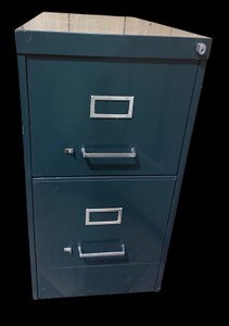 Vintage HON 310 Series 2-Drawer Vertical Metal Filing Cabinet