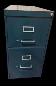 Vintage HON 310 Series 2-Drawer Vertical Metal Filing Cabinet