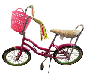 Vintage Pink Schwinn Spirit Girls Bicycle with Banana Seat & Basket - 20