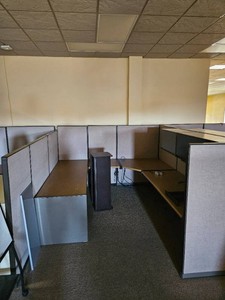 Office Cubicle System with Chairs