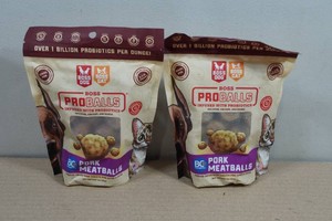 2 Boss Dog & Cat Pro Balls Pork Meatballs Dog & Cat Treats - 3oz