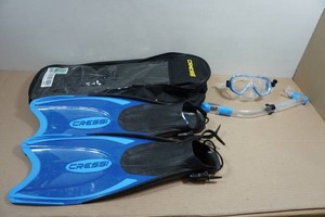 Cressi Adult Rondine Palau Fin Snorkel Set - Fin Size LXL