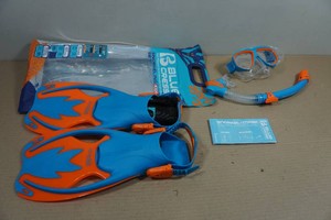 Cressi Kids Blulove Snorkel Set - Fin Size LXL