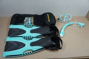 Hawaii Divers Adult Leilani Snorkel Set - Fin Size LXL