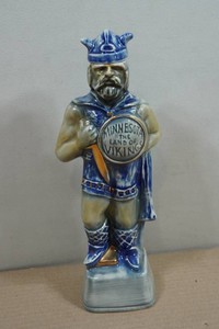Vintage Jim Beam Minnesota Land of the Viking Porcelain Decanter