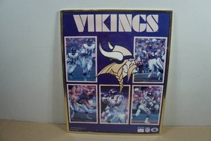 Vintage Minnesota Vikings Framed Poster