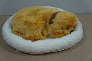 Faux Sleeping Dog on Bed