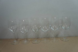 Set of Six Red Wine Glasses