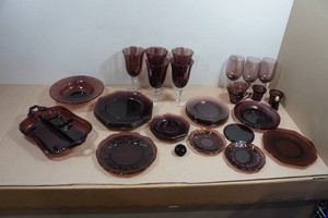 Purple Glassware Set