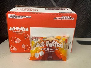 Jet-Puffed Pumpkin Spice Marshmallows - Case of 16 Bags (8 Oz Each)