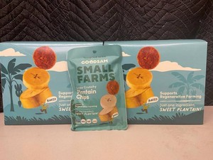 GoodSAM Small Farms Baked Plantain Chips 7 Oz Bags (2 Boxes)