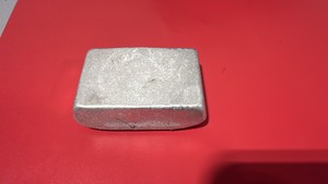 Freshly poured aluminum bar 7oz