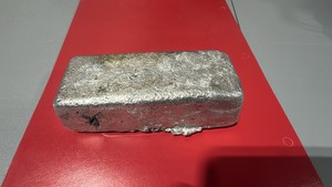 Freshly poured aluminum bar 30oz