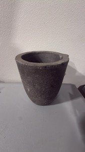 Heavy-Duty Stone or Cast-Material Bowl  Mortar  Vintage Industrial Style 9 Tall