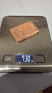 Freshly poured copper bar 7.30oz