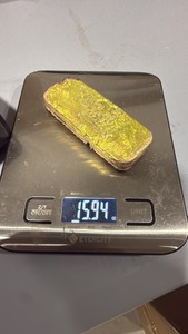 Freshly poured brass bar 15.94oz