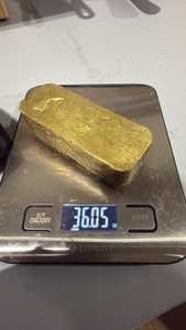 Freshly poured brass bar 36.05oz