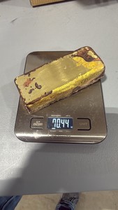 Freshly poured brass bar 70oz