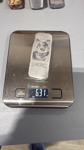 Freshly poured aluminum bar 6.31oz