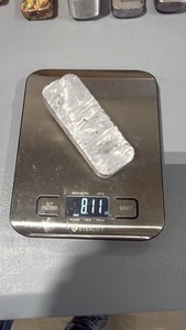 Freshly poured aluminum bar 8.11oz