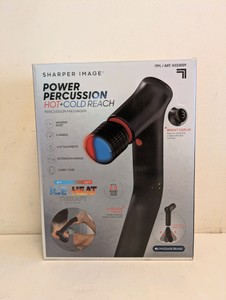 SHARPER IMAGE POWER PERCUSSION HOTCOLD REACH PERCUSSION MASSAGER