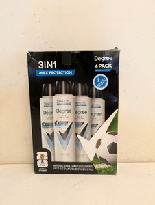 NEW DEGREE 3-IN-1 ANTIPERSPIRANT DEODORANT 4PK