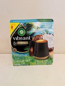 NEW AIRWICK VIBRANT ESSENTIAL MIST DIFFUSER & REFILL ISLAND COCONUT AND WARM SANDS