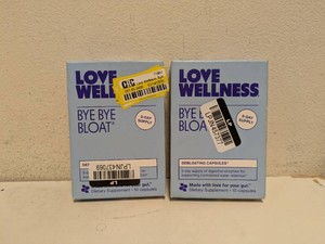 (2) NEW LOVE WELLNESS BYE BYE BLOAT DIETARY SUPPLEMENT