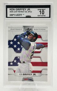 2026 Leaf Patriot Edition Ken Griffey Jr. #P-32 CCG GEM-MINT 10