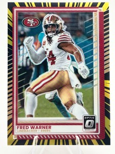 2025 Panini Donruss Optic Fred Warner BlackYellow Border #99 3275
