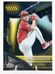 2026 Topps Chrome Black Shinnosuke Ogasawara Gold Refractor #143 3650 Rookie Card