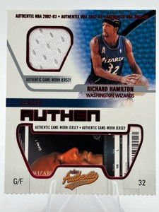 2002-03 Fleer Authentix Richard Hamilton Game Worn Memorabilia Card #32