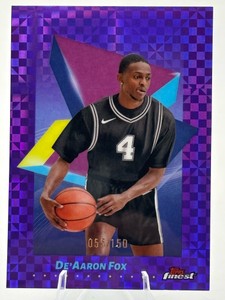 2024-25 Topps Finest DeAaron Fox Purple X-Fractor #80 55150