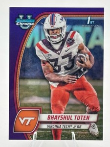 2024 Bowman Chrome University Bhayshul Tuten Purple Refractor #21 95399