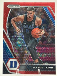 2021 Panini Prizm Draft Picks Jayson Tatum Red Disco #61